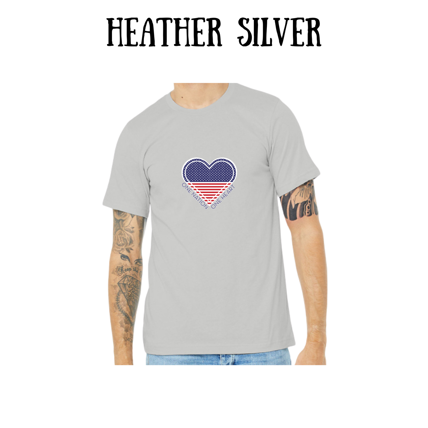 PP - One Nation One Heart - Unisex Tee - Pinks, Purples, Neutrals