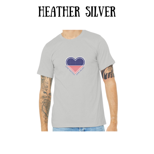 PP - One Nation One Heart - Unisex Tee - Pinks, Purples, Neutrals