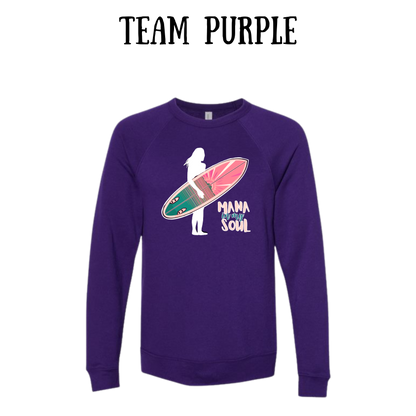 VP - Mana in My Soul - Sponge Fleece Raglan Sweatshirt - Blues, Purples