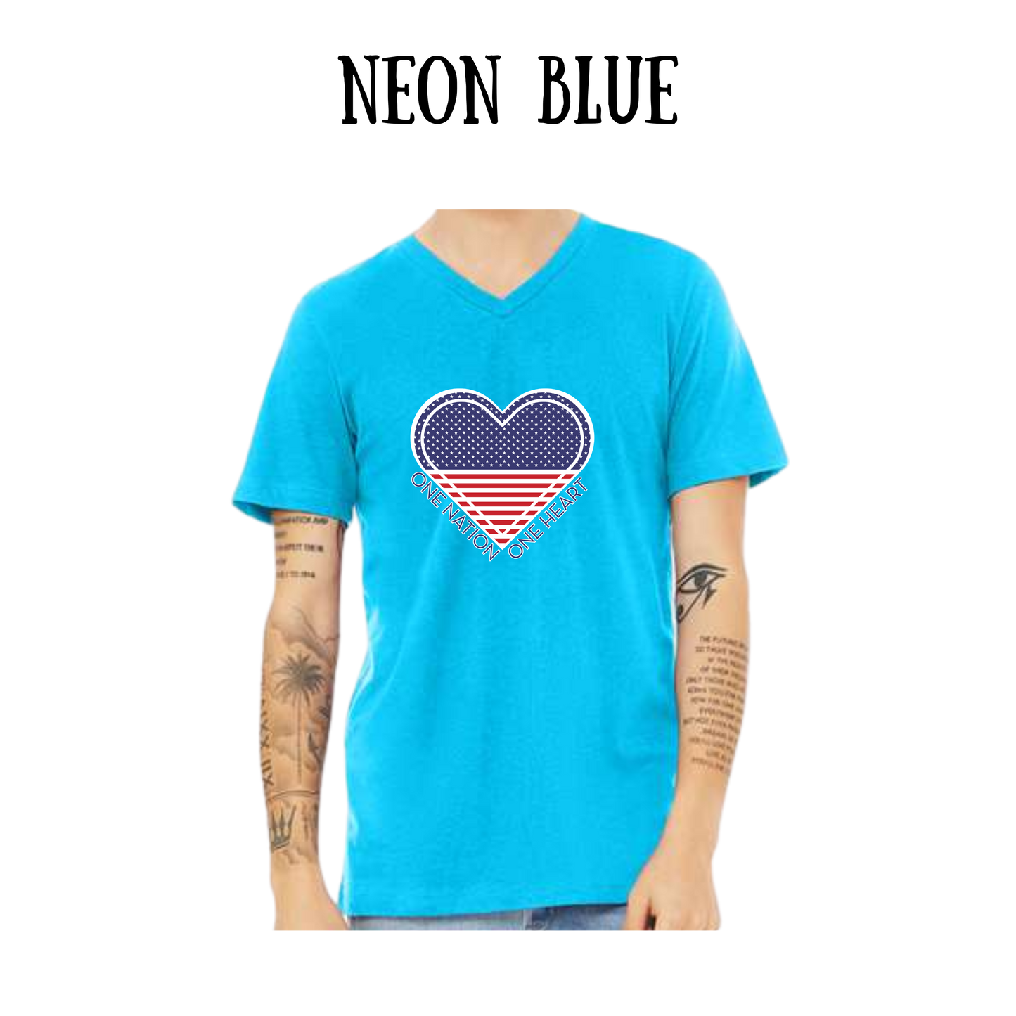 PP - One Nation One Heart - Unisex V-Neck - Assorted Colors