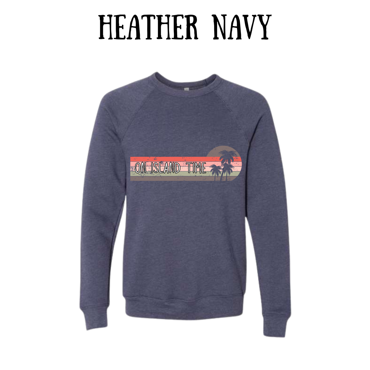 VP - On Island Time - Sponge Fleece Raglan Sweatshirt - Blues, Purples