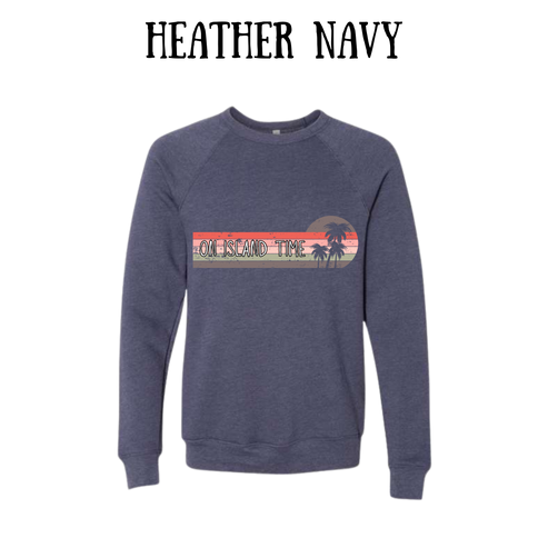 VP - On Island Time - Sponge Fleece Raglan Sweatshirt - Blues, Purples