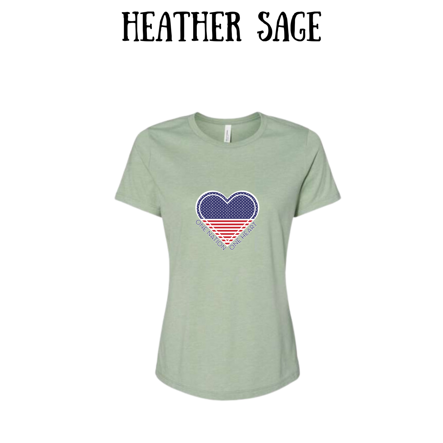 PP - One Nation One Heart - Women's Relaxed Fit Tee - Assorted Colors