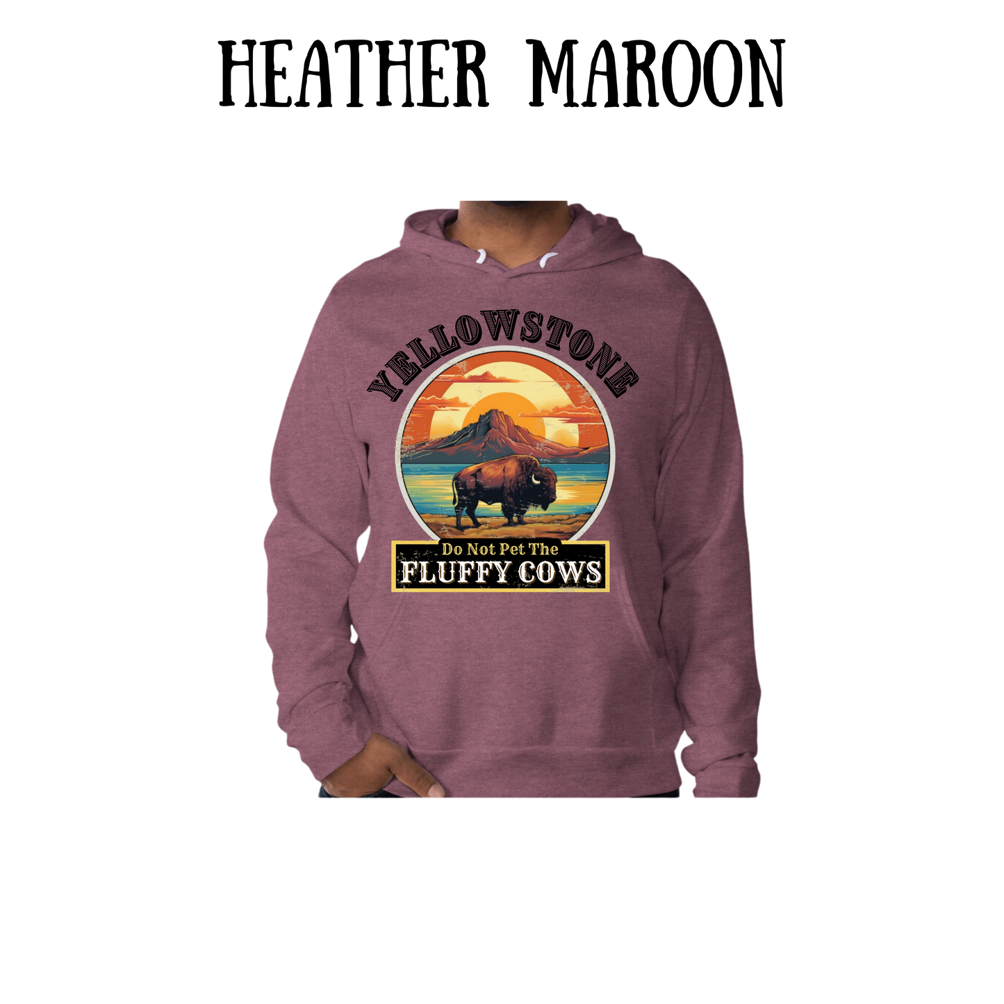 CP - Yellowstone: Fluffy Cows - Sponge Fleece Hoodie - Assorted Colors