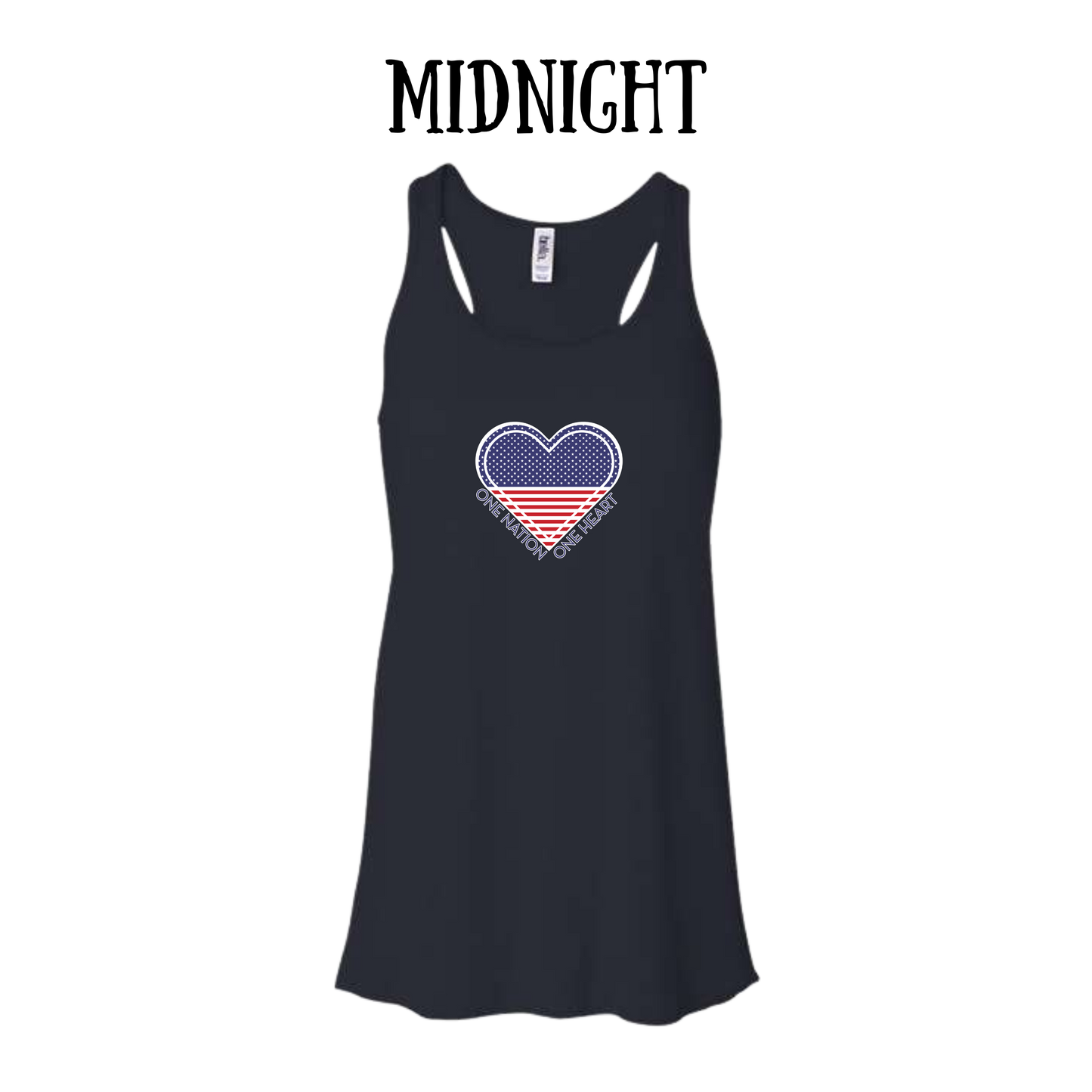 PP - One Nation One Heart - Women's Flowy Racerback Tank