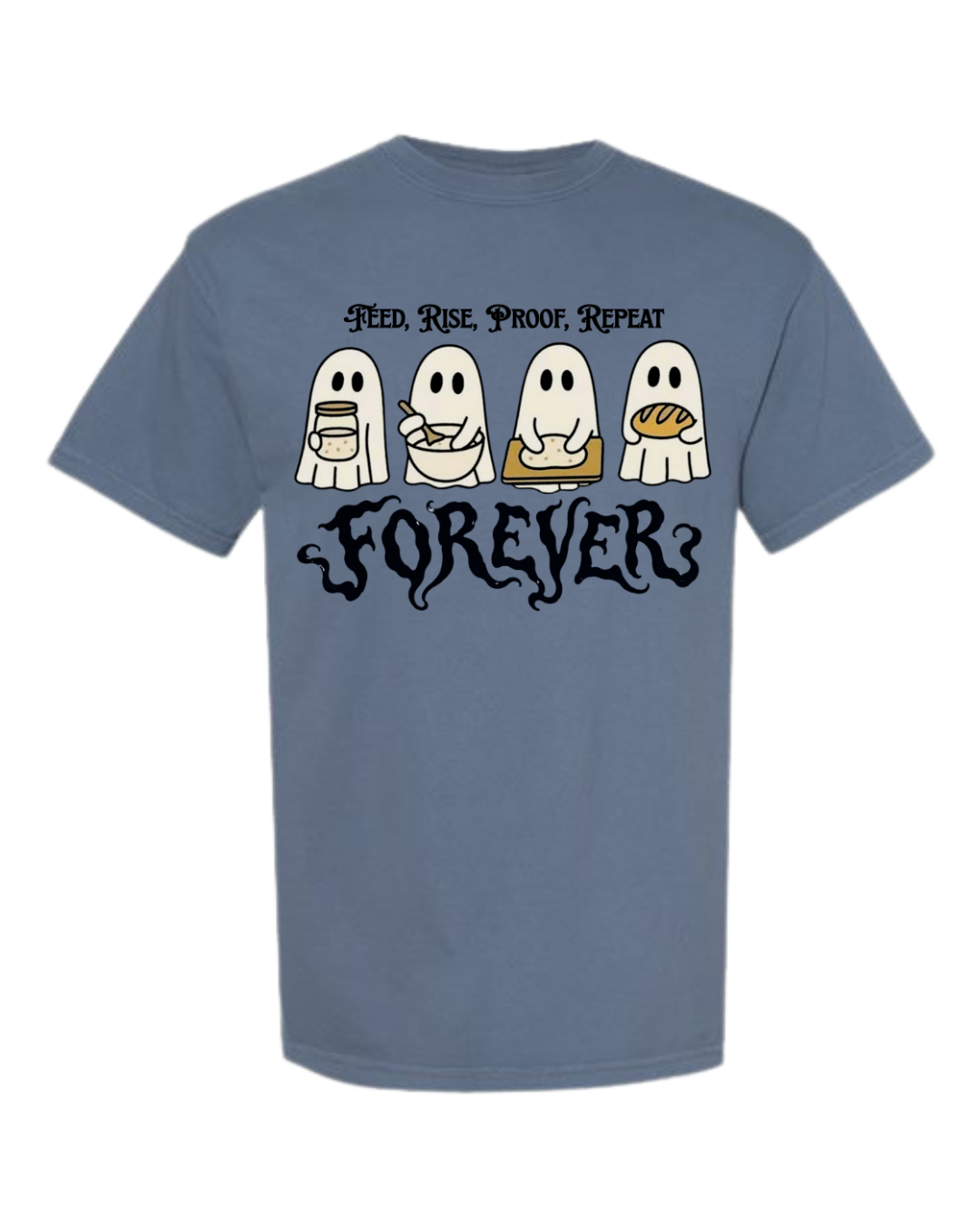 Sourdough Ghosties - Comfort Colors - Heavyweight Unisex Tee - Blues