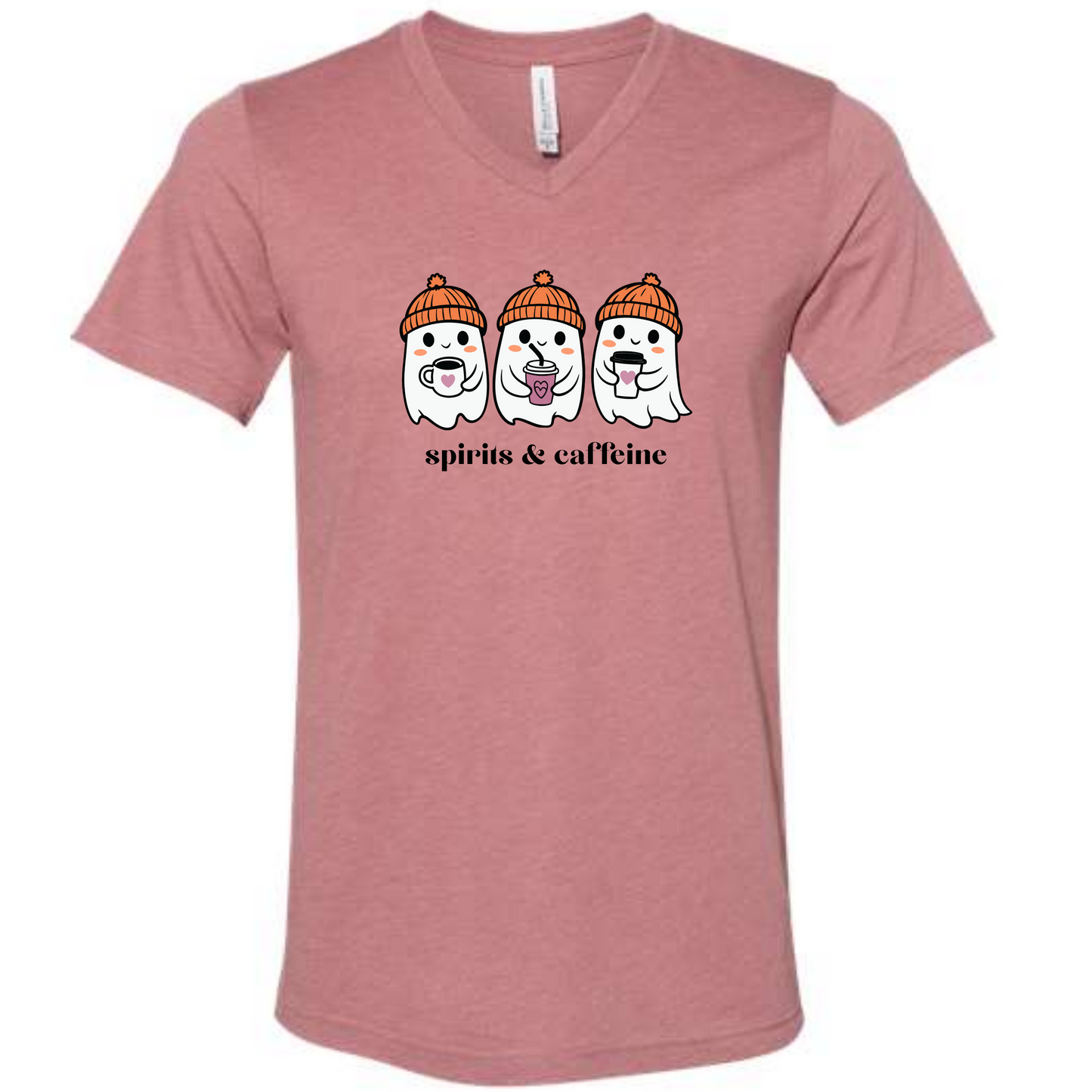 Spirits & Caffeine - Unisex V-Neck - Assorted Colors