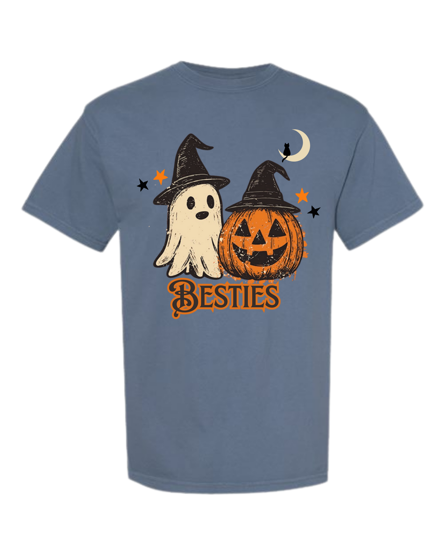 Halloween Besties - Comfort Colors - Heavyweight Unisex Tee - Blues