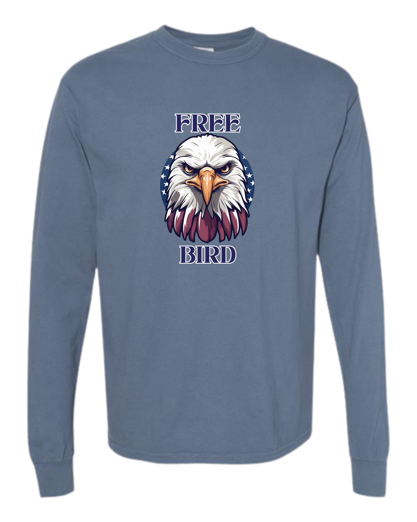 Free Bird - Comfort Colors - Heavyweight Long Sleeve Tee - Blues & Greens