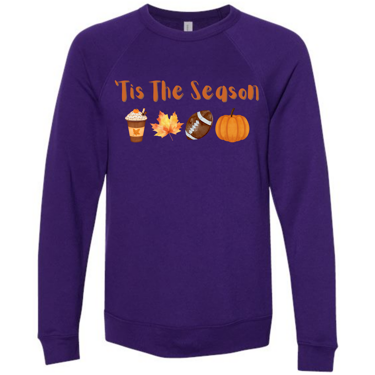 'Tis the Season - Fall - Sponge Fleece Raglan Sweatshirt - Blues, Purples