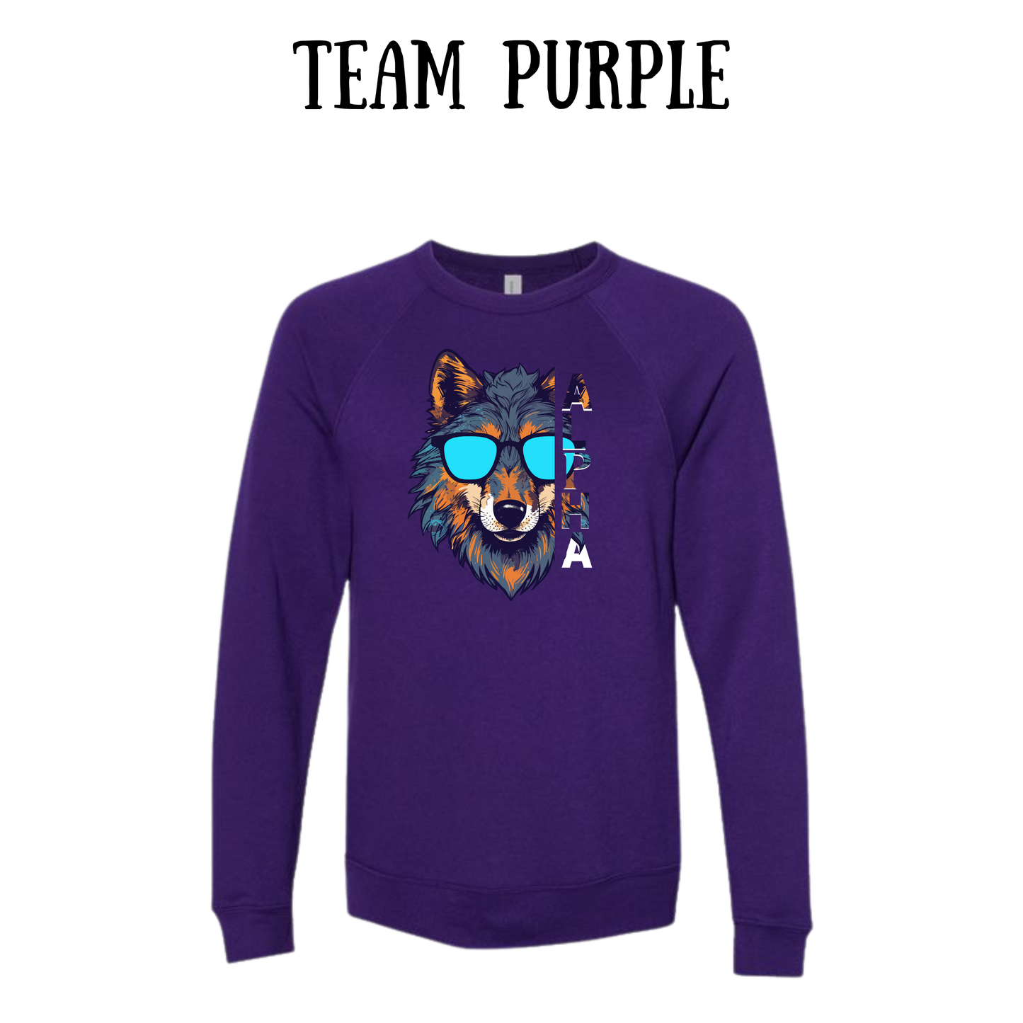 BP - Alpha - Sponge Fleece Raglan Sweatshirt - Blues, Purples