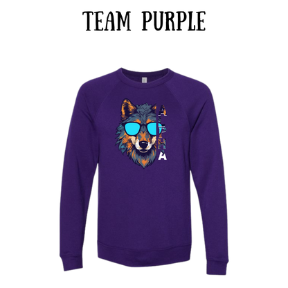 BP - Alpha - Sponge Fleece Raglan Sweatshirt - Blues, Purples