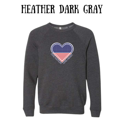 PP - One Nation One Heart - Sponge Fleece Raglan Sweatshirt - Greens, Neutrals