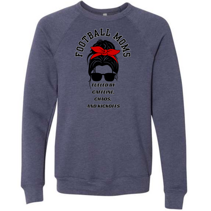 SP - Football Moms Fueled By - Sponge Fleece Raglan Sweatshirt - Blues, Purples