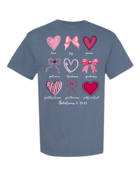Galatians 5 - Valentines - Comfort Colors - Heavyweight Unisex Tee - Blues