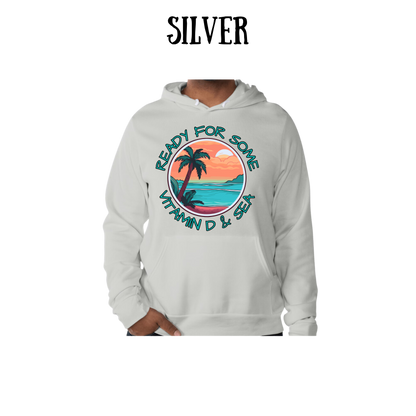 VP - Ready For Some Vitamin D & Sea - Sponge Fleece Hoodie - Greens, Neutrals
