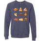 HP - Hello Autumn - Sponge Fleece Raglan Sweatshirt - Blues, Purples