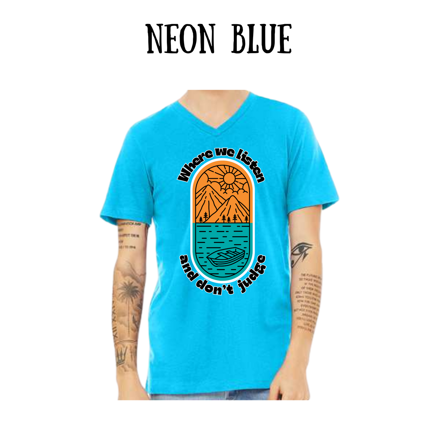 CP - Where We Listen and Don't Judge - Unisex V-Neck - Assorted Colors