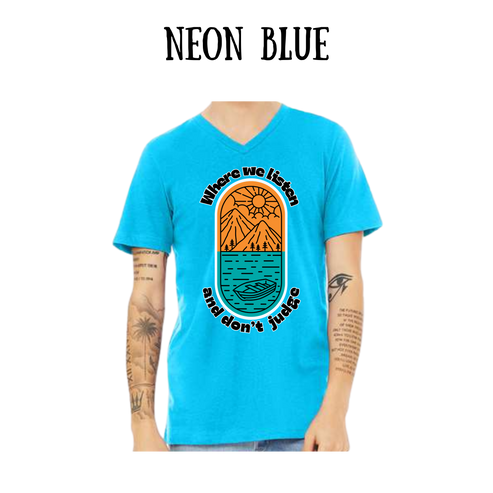 CP - Where We Listen and Don't Judge - Unisex V-Neck - Assorted Colors