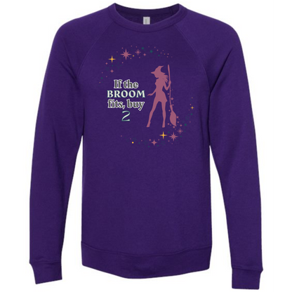 HP - If The Broom Fits - Sponge Fleece Raglan Sweatshirt - Blues, Purples