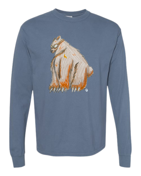 Muscle Bear - Comfort Colors - Heavyweight Long Sleeve Tee - Blues & Greens