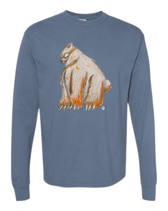 Muscle Bear - Comfort Colors - Heavyweight Long Sleeve Tee - Blues & Greens