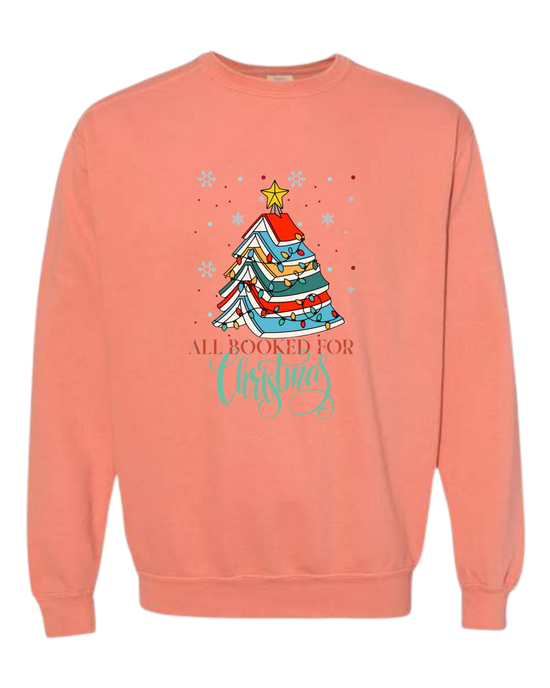 All Booked For Christmas - Comfort Colors - Sweatshirt - Assorted Colors
