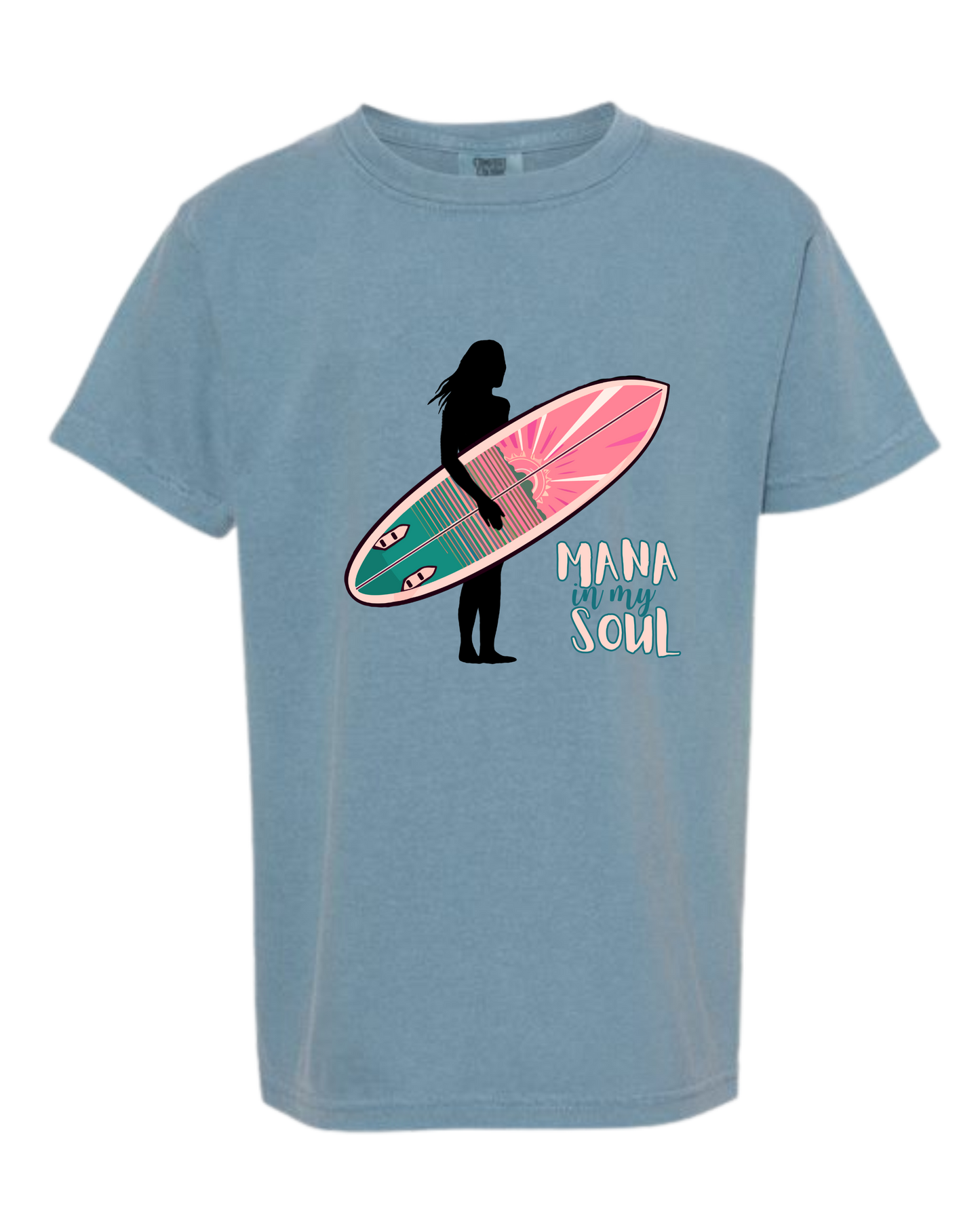 Mana in My Soul - Comfort Colors - Heavyweight Youth Tee - Neutral Colors & Blues