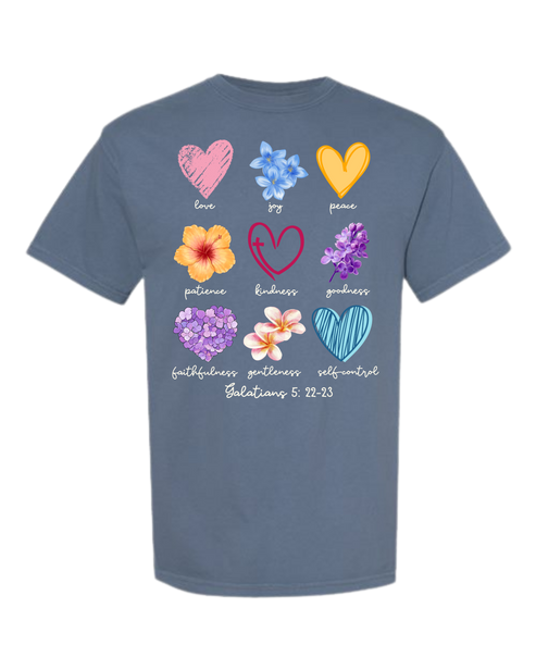 Galatians 5 - Spring - Comfort Colors - Heavyweight Unisex Tee - Blues
