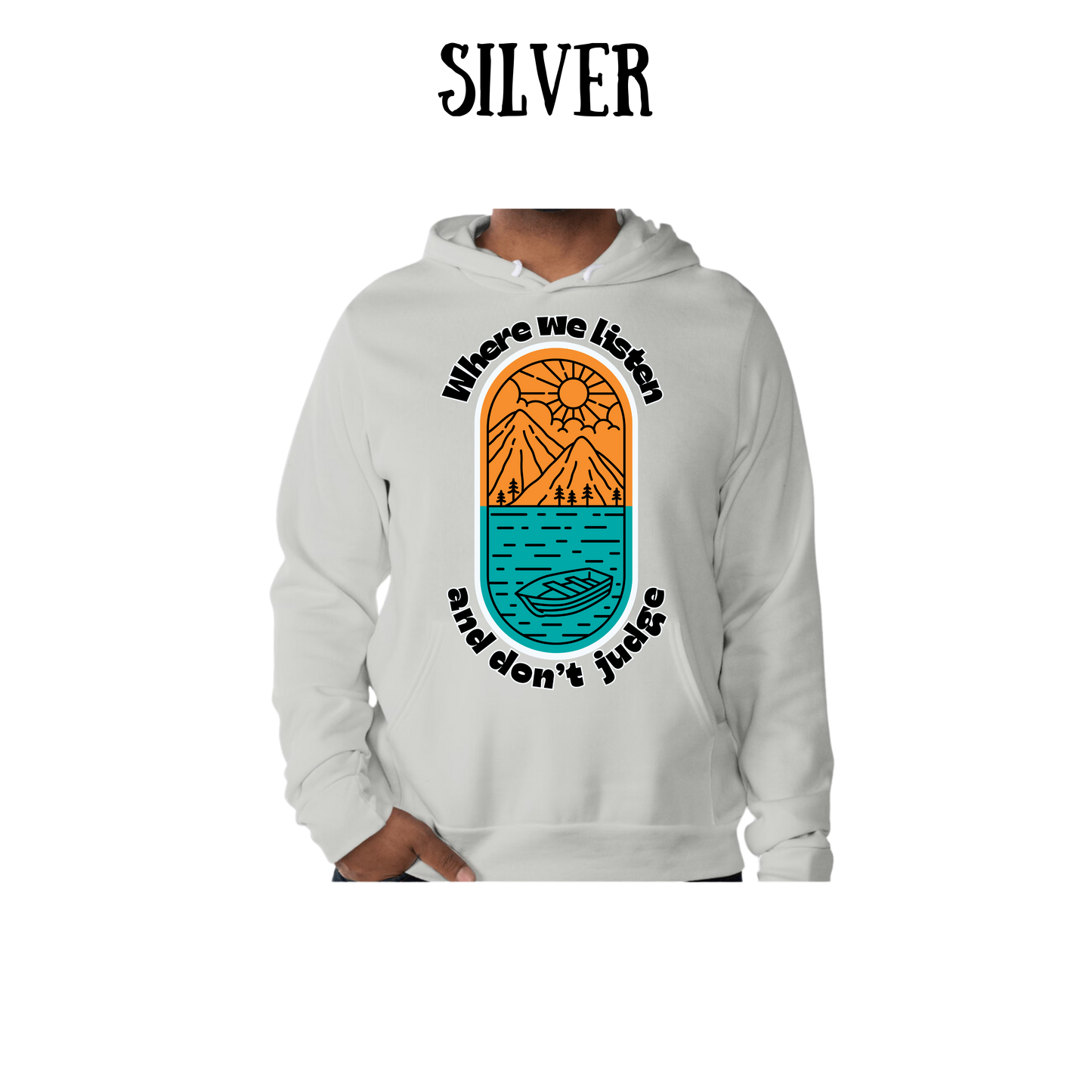 CP - Where We Listen and Don't Judge - Sponge Fleece Hoodie - Greens, Neutrals