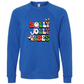 Holly Jolly Vibes - Sponge Fleece Raglan Sweatshirt - Blues, Purples