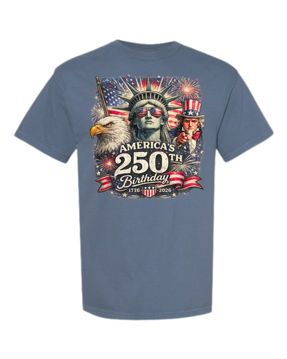 America's 250th Birthday - Comfort Colors - Heavyweight Unisex Tee - Blues