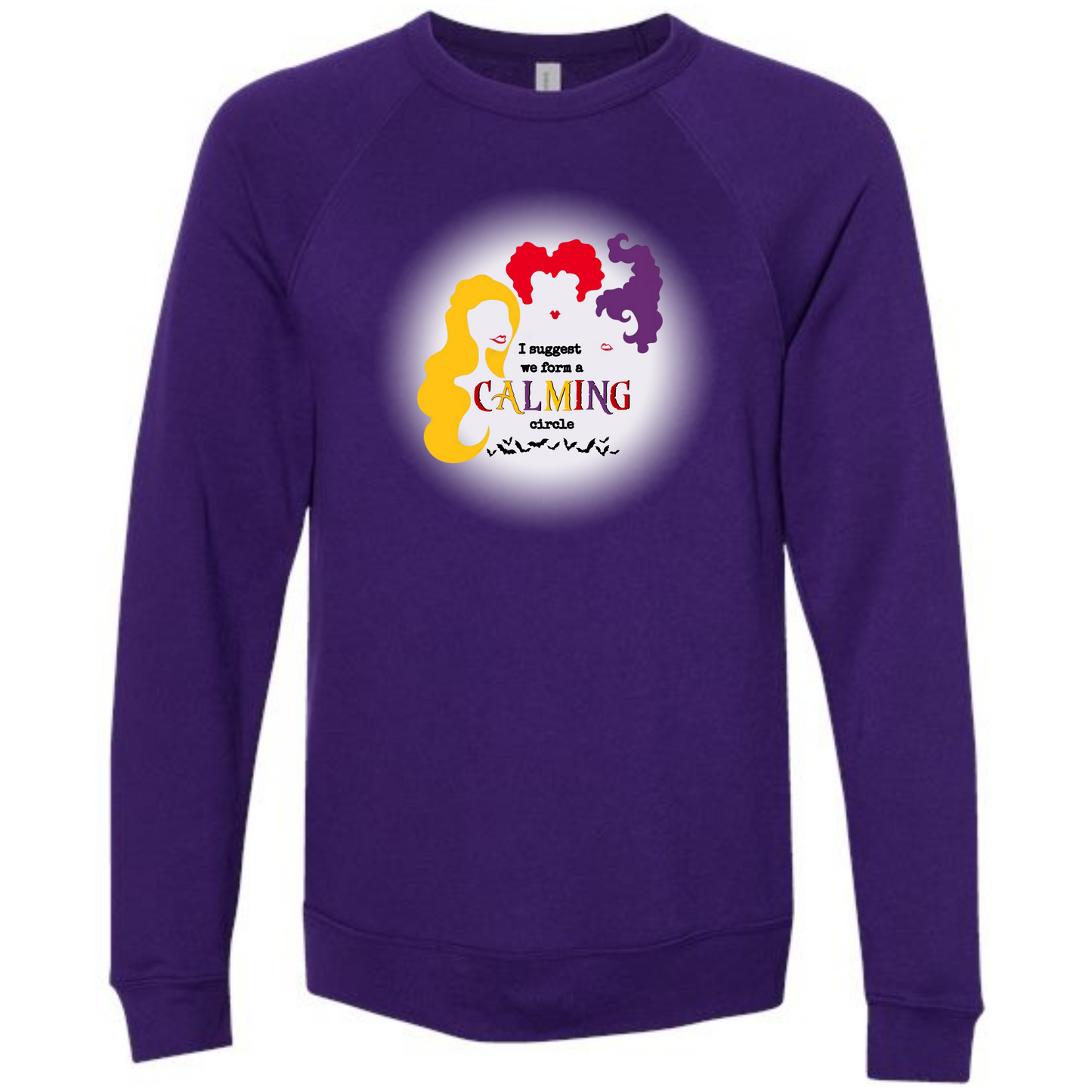 HP - Calming Circle - Sponge Fleece Raglan Sweatshirt - Blues, Purples