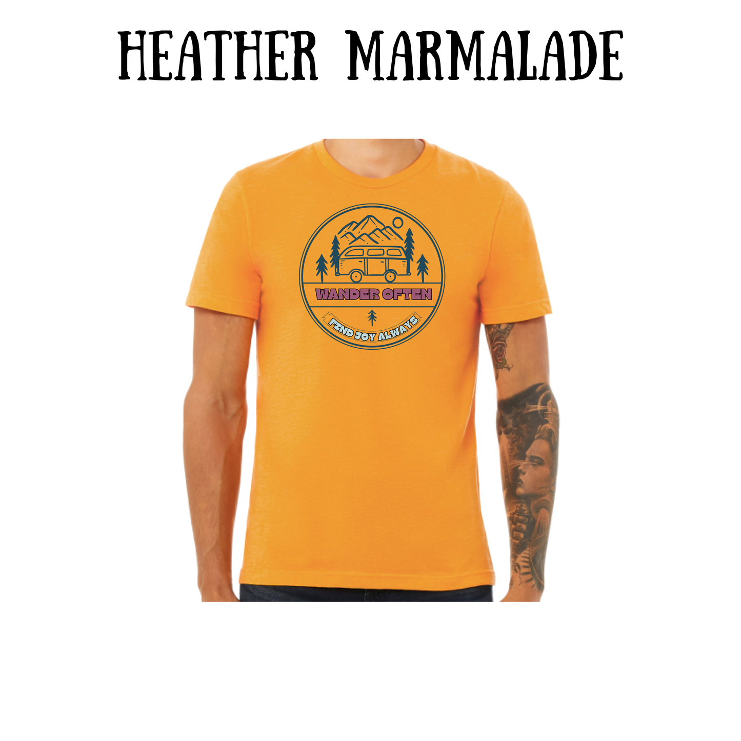 CP - Wander Often - Unisex Tee - Yellows, Oranges, Reds