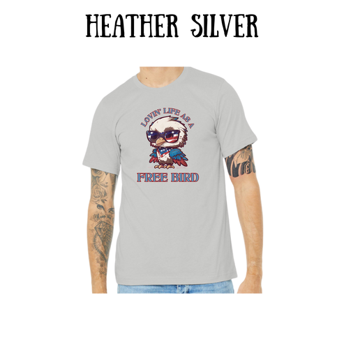 PP - Lovin' Life As A Free Bird - Unisex Tee - Pinks, Purples, Neutrals