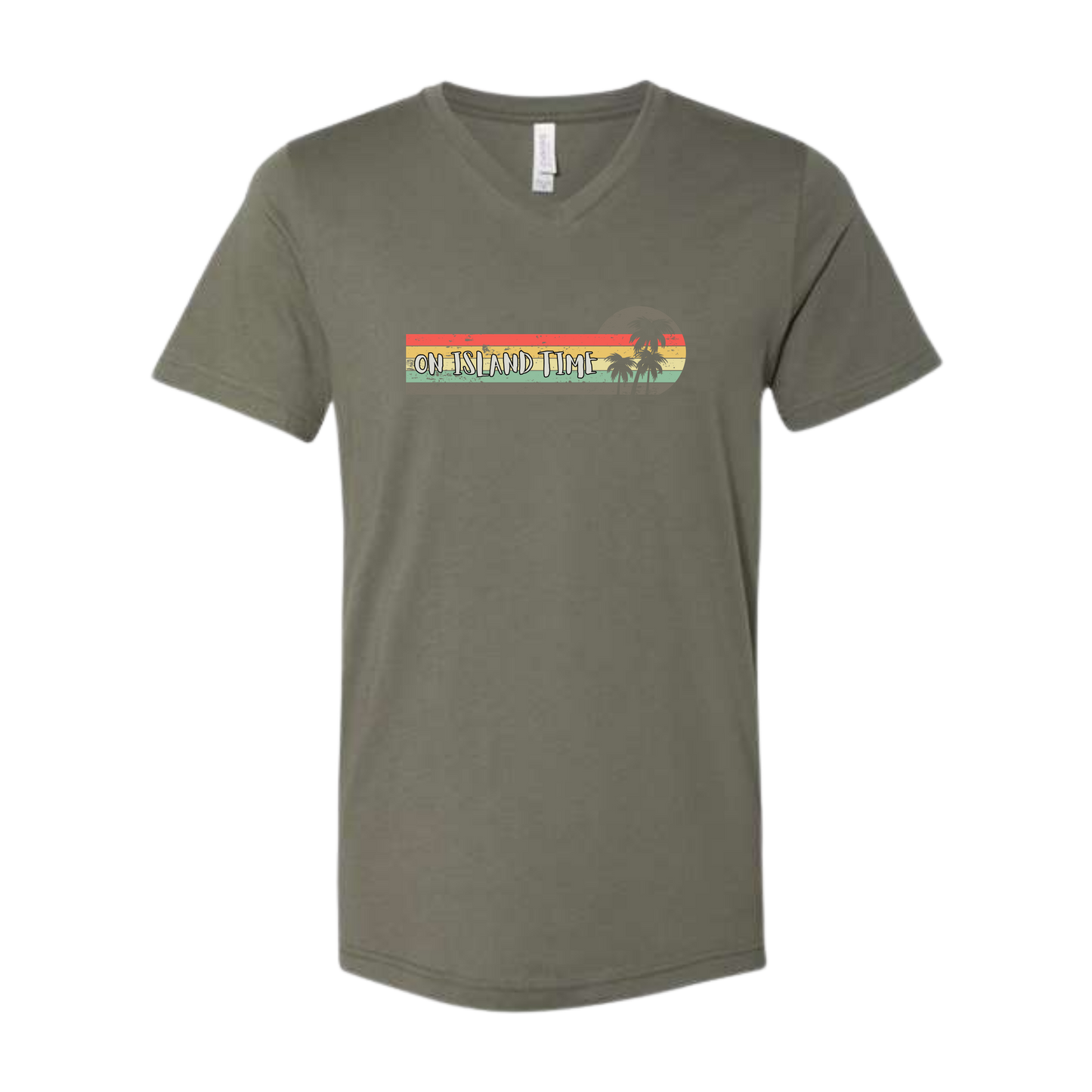 On Island Time - Bella+Canvas - Unisex V-Neck - Assorted Colors