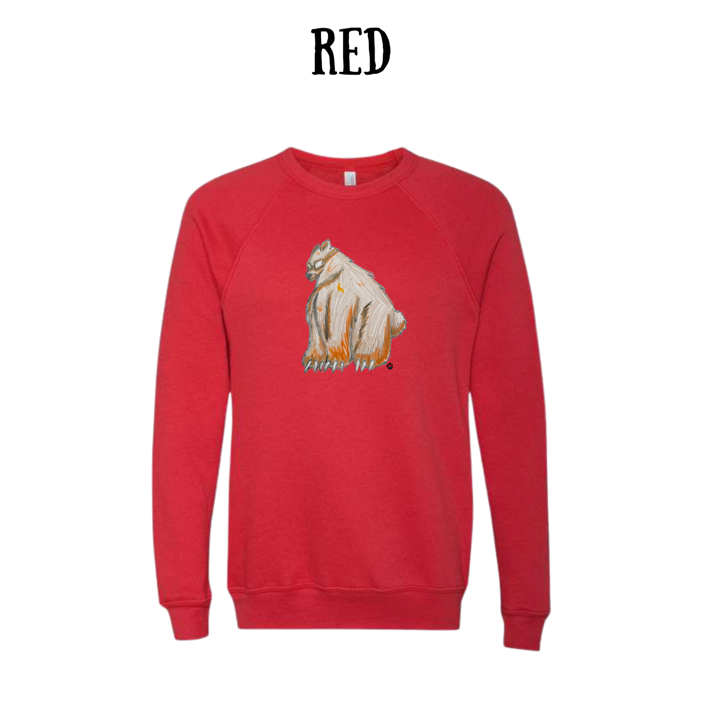 AC - Muscle Bear - Sponge Fleece Raglan Sweatshirt - Assorted Colors