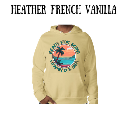 VP - Ready For Some Vitamin D & Sea - Sponge Fleece Hoodie - Greens, Neutrals