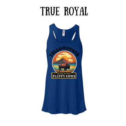 CP - Yellowstone: Fluffy Cows - Women's flowy racerback Tank