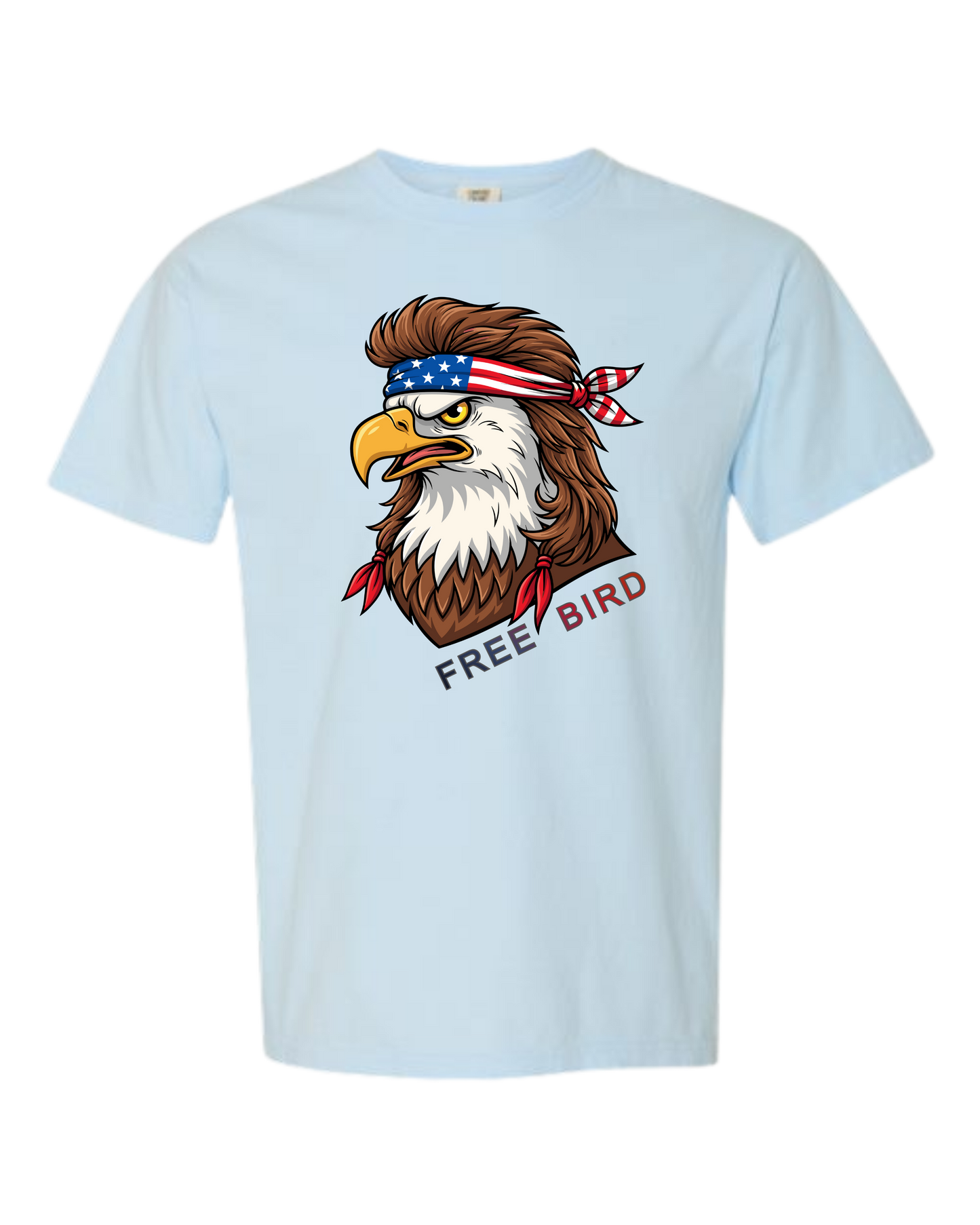 Rockin Free Bird - Comfort Colors - Heavyweight Unisex Tee - Blues