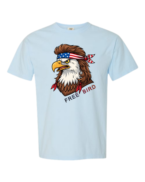 Rockin Free Bird - Comfort Colors - Heavyweight Unisex Tee - Blues