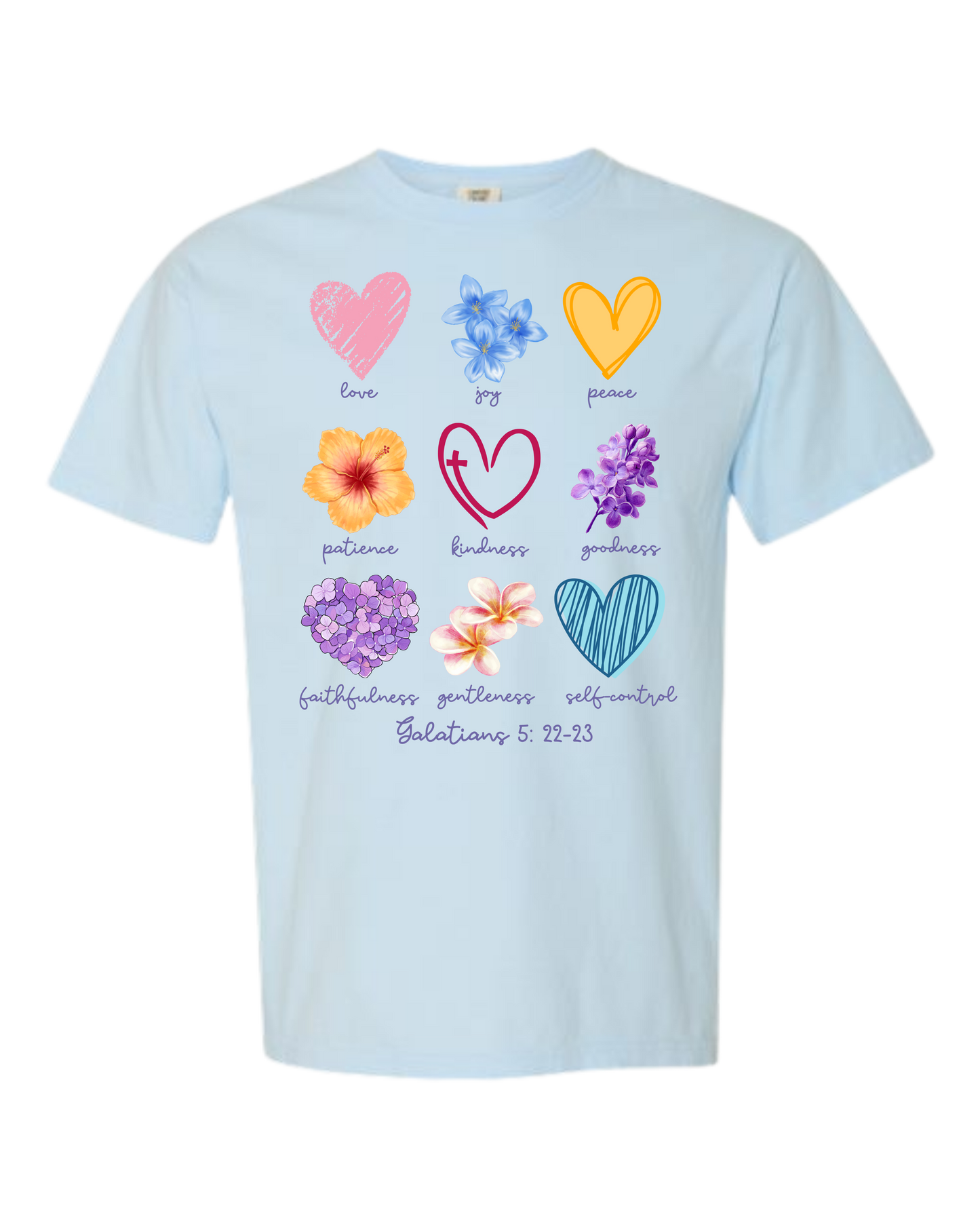 Galatians 5 - Spring - Comfort Colors - Heavyweight Unisex Tee - Blues