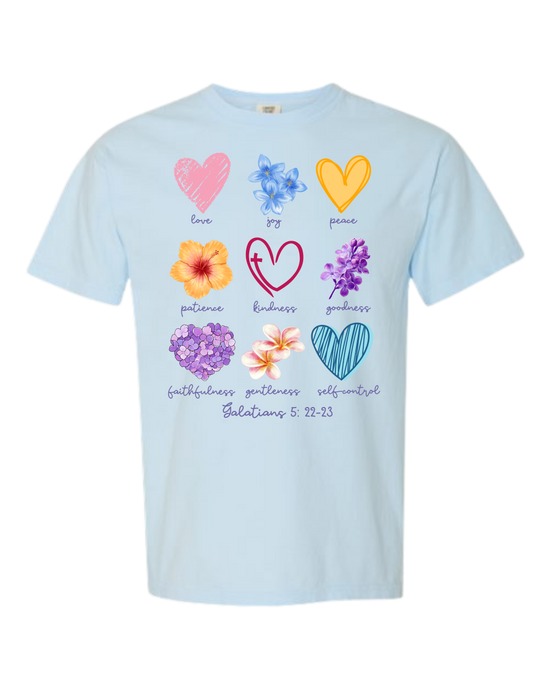 Galatians 5 - Spring - Comfort Colors - Heavyweight Unisex Tee - Blues