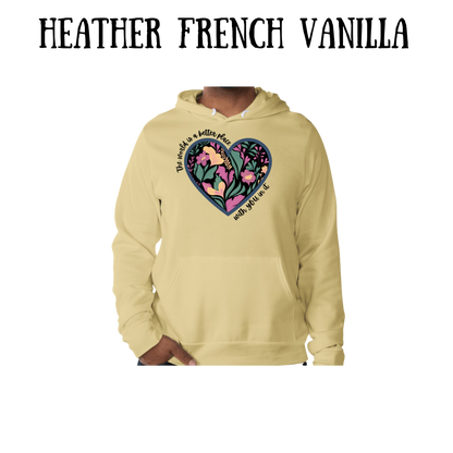 The World is a Better Place With YOU in it - Sponge Fleece Hoodie - Greens, Neutrals