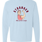 Stronger Than Period Cramps - Comfort Colors - Heavyweight Long Sleeve Tee - Blues & Greens