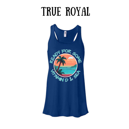 VP - Ready For Some Vitamin D & Sea - Women's Flowy Racerback Tank