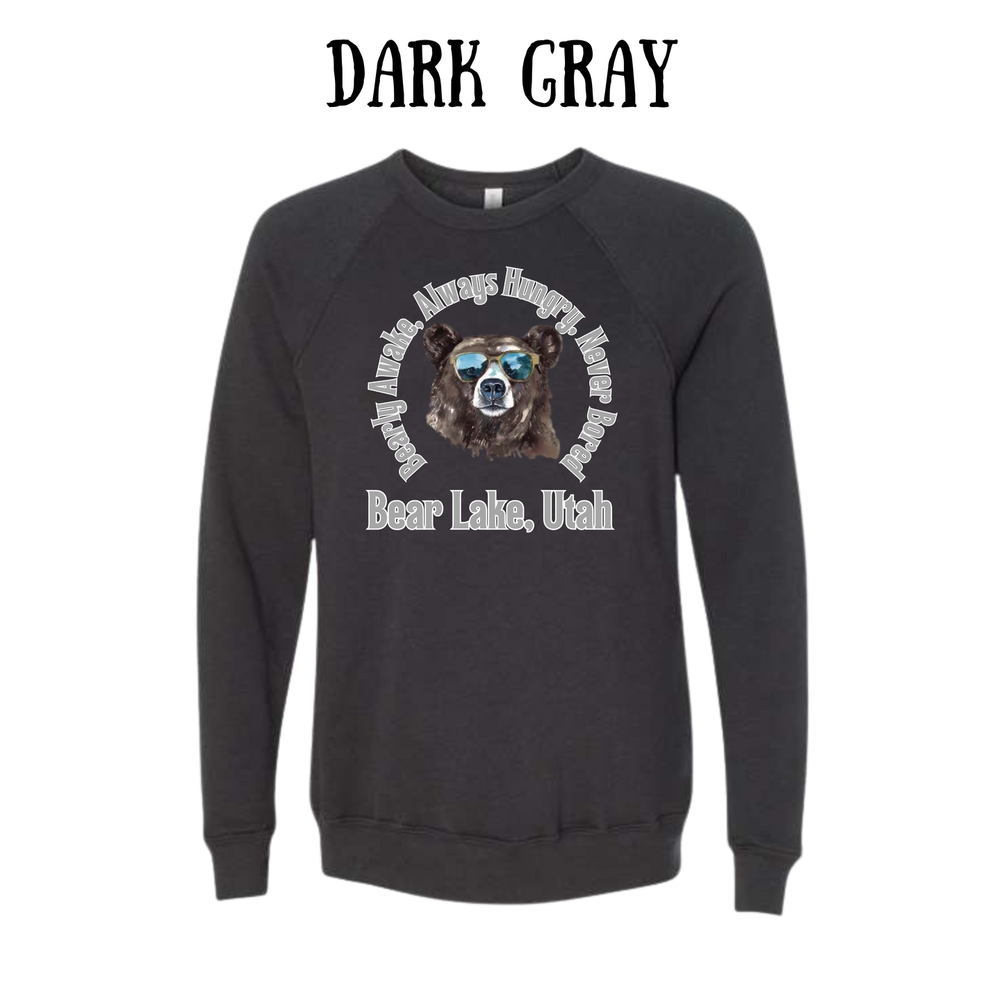 CP - Bear Lake Utah - Sponge Fleece Raglan Sweatshirt - Greens, Neutrals