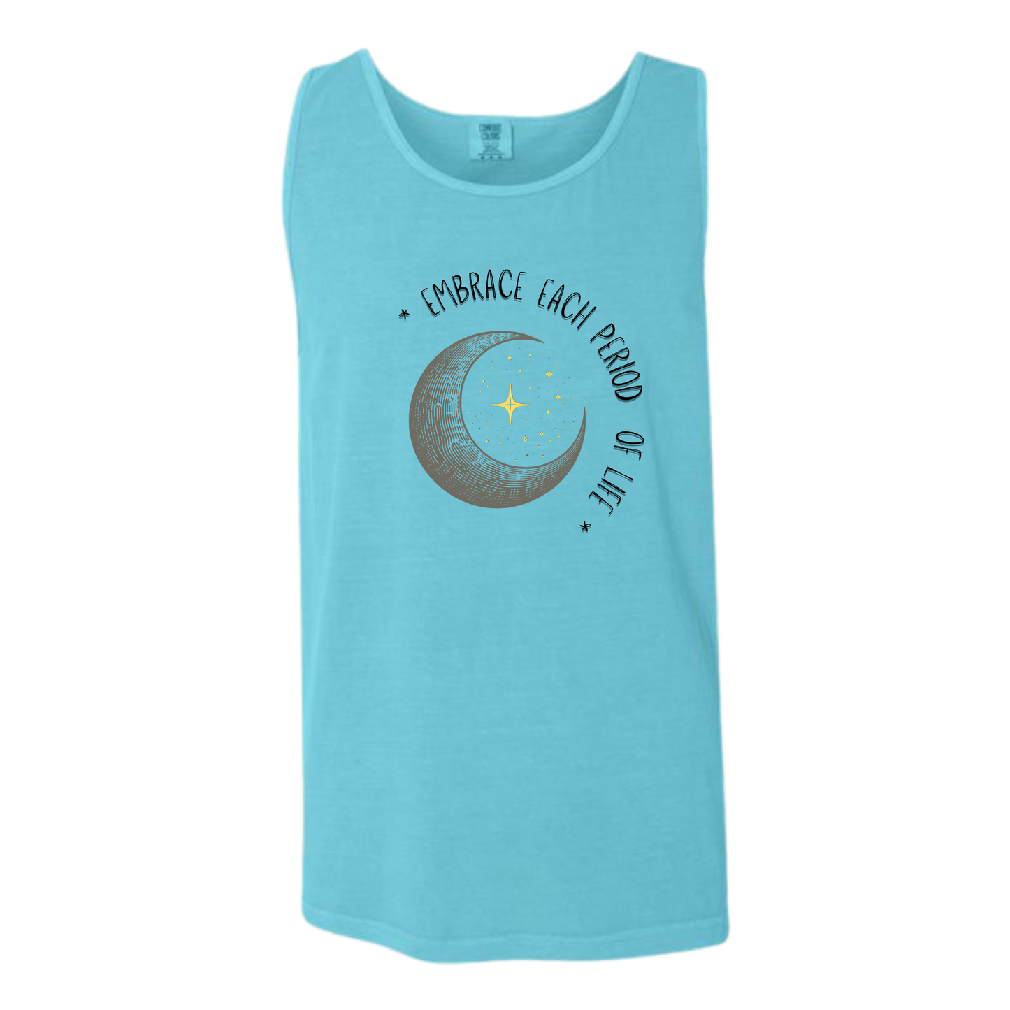 Embrace Each Period of Life - Comfort Colors - Unisex Tank - Neutral Colors & Blues