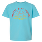 Sunsets & No Regrets - Comfort Colors - Heavyweight Youth Tee - Neutral Colors & Blues