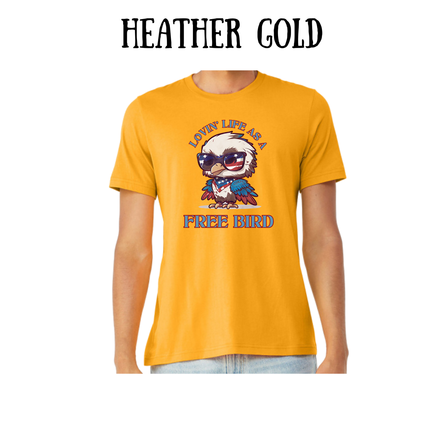 PP - Lovin' Life As A Free Bird - Unisex Tee - Yellows, Oranges, Reds